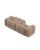 Loretto Ecksofa für 3 Personen, Samt, rechts, dunkelbeige — 250 x 147 x 68 cm