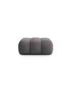 Pouf velours Koge 1 Place gris - 95x95x40 cm