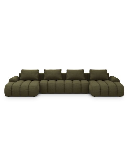 Wendbares Ecksofa mit umwandelbarem Kofferraum Kimi 5 Seater grün - 352x142x84 cm