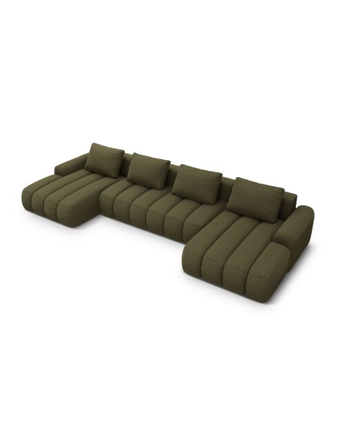 Wendbares Ecksofa mit umwandelbarem Kofferraum Kimi 5 Seater grün - 352x142x84 cm