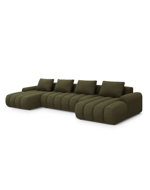 Wendbares Ecksofa mit umwandelbarem Kofferraum Kimi 5 Seater grün - 352x142x84 cm