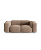 Canapé velours Loretto 3 Places beige foncé - 210x100x68 cm