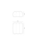 Pouf velours Koge 1 Place pétrole profond - 95x95x40 cm