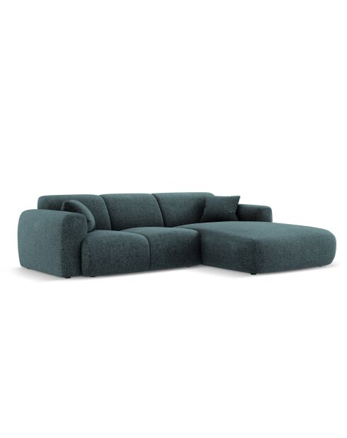 Divano angolare destro Theo 4 posti Petrol - 260x170x72 cm
