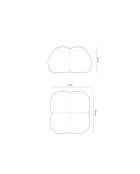 Pouf Loretto 1 Place capuccino - 90x90x40 cm