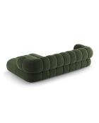 Divano angolare destro in velluto verde a 5 posti Koge - 270x165x70 cm