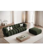 Koge 4-Sitzer-Sofa aus grünem Samt, 240 x 95 x 70 cm