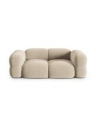 Canapé velours Loretto 3 Places beige clair - 210x100x68 cm