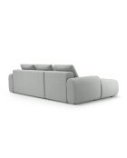 Canapé d'angle gauche convertible avec coffre Kimi 3 Places gris clair - 275x142x84 cm