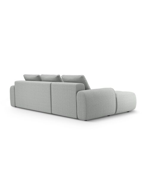 Canapé d'angle gauche convertible avec coffre Kimi 3 Places gris clair - 275x142x84 cm