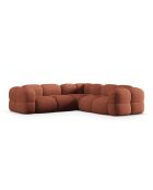Loretto Symmetrisches Ecksofa 4-Sitzer Korallenrot - 250x250x68 cm