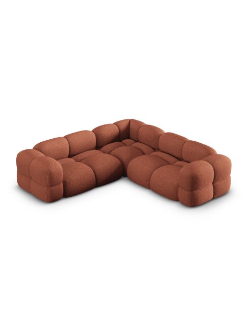 Loretto Symmetrisches Ecksofa 4-Sitzer Korallenrot - 250x250x68 cm