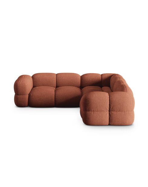 Loretto Symmetrisches Ecksofa 4-Sitzer Korallenrot - 250x250x68 cm