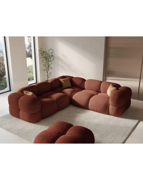 Loretto Symmetrisches Ecksofa 4-Sitzer Korallenrot - 250x250x68 cm