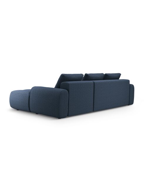 Canapé d'angle droit convertible avec coffre Kimi 3 Places bleu - 275x142x84 cm
