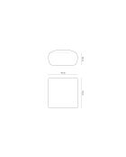 Pouf Theo 1 Place Petrol - 75x75x36 cm