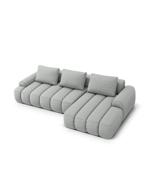 Kimi hellgraues umwandelbares rechtes Ecksofa mit Kofferraum - 275x142x84 cm