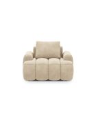 Sillón Kimi 1 Place de terciopelo beige claro - 95x85x84 cm