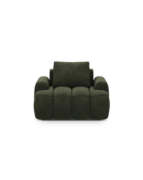 Fauteuil en velours Kimi 1 Place vert - 95x85x84 cm