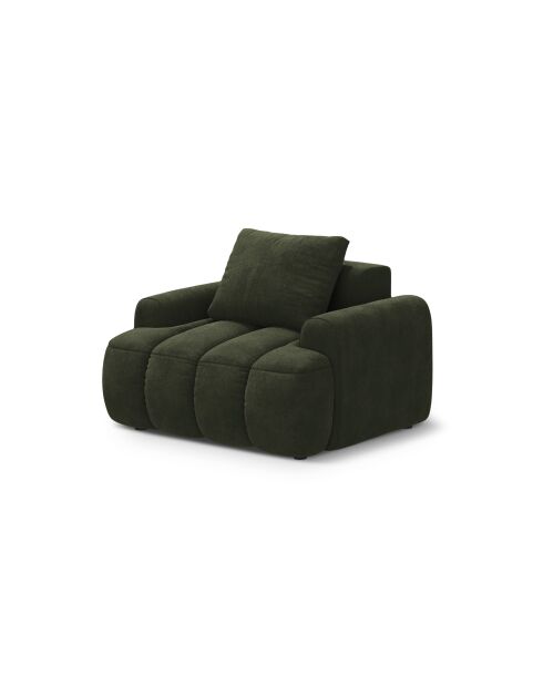 Fauteuil en velours Kimi 1 Place vert - 95x85x84 cm