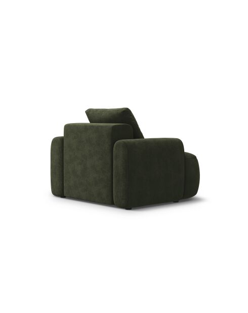 Fauteuil en velours Kimi 1 Place vert - 95x85x84 cm