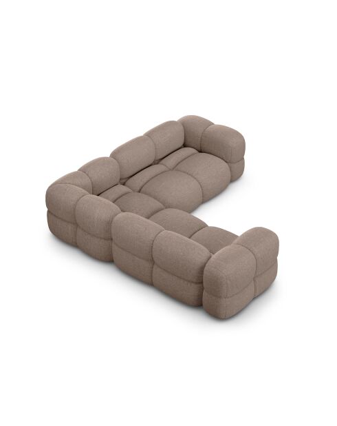Loretto Ecksofa, symmetrisch, 4-Sitzer, Capuccino, 250 x 250 x 68 cm