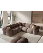 Loretto Ecksofa, symmetrisch, 4-Sitzer, Capuccino, 250 x 250 x 68 cm