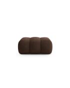 Pouf velours Koge 1 Place chocolat - 95x95x40 cm