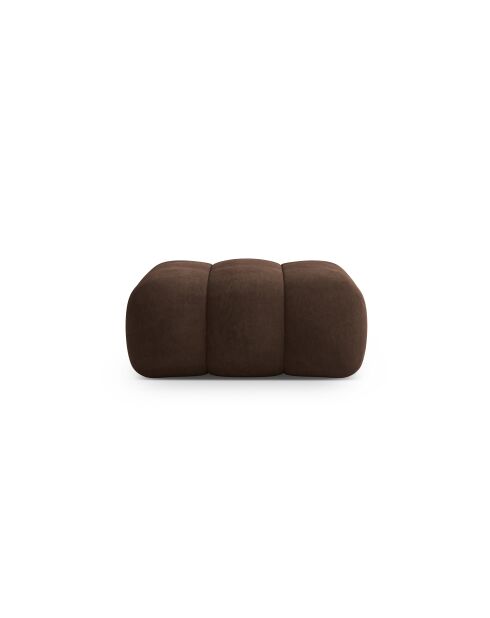 Pouf velours Koge 1 Place chocolat - 95x95x40 cm