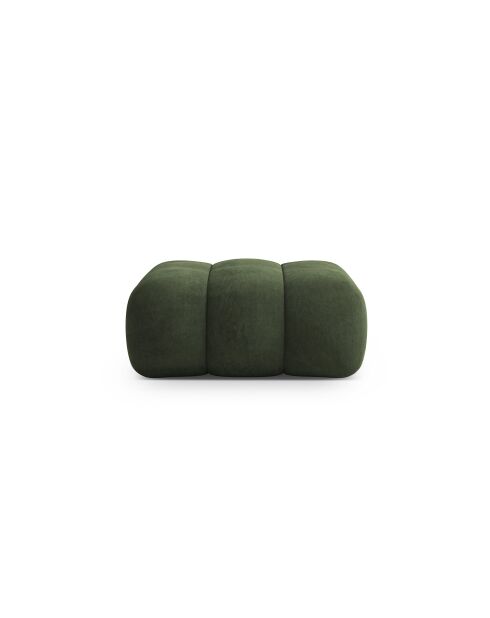 Pouf velours Koge 1 Place vert - 95x95x40 cm