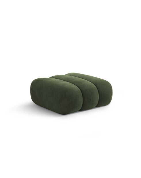Pouf velours Koge 1 Place vert - 95x95x40 cm
