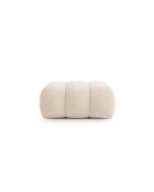 Pouf velours Koge 1 Place beige clair - 95x95x40 cm