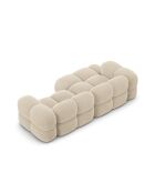 Loretto Ecksofa für 3 Personen, Samt, links, hellbeige — 250 x 147 x 68 cm