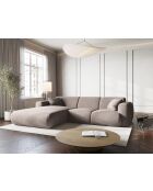 Divano angolare sinistro Theo 4 posti beige - 260x170x72 cm
