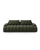 Canapé velours convertible avec coffre Kimi 4 Places vert - 250x100x84 cm