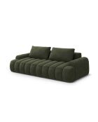 Canapé velours convertible avec coffre Kimi 4 Places vert - 250x100x84 cm