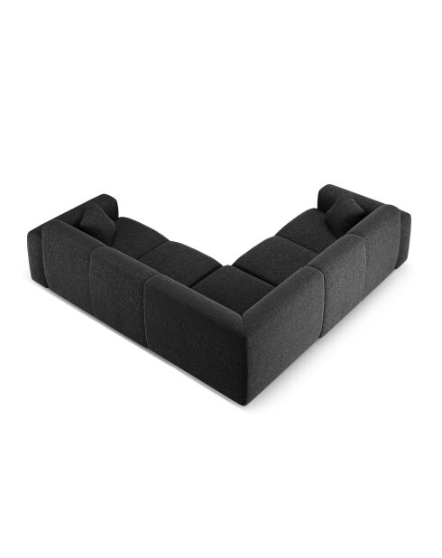 Divano angolare Theo Symmetric 5 posti nero - 252x252x72 cm