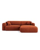 Sofá Theo de esquina derecha de terracota de 4 plazas, 235 x 170 x 72 cm