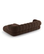 Canapé D'Angle droit velours Koge 5 Places chocolat - 270x165x70 cm