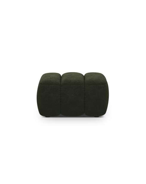 Pouf velours Kimi 1 Place vert - 75x55x40 cm