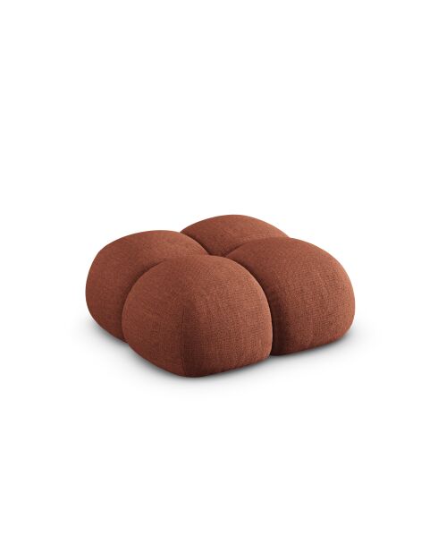 Pouf Loretto 1 Place corail - 90x90x40 cm