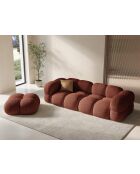Pouf Loretto 1 Place corail - 90x90x40 cm