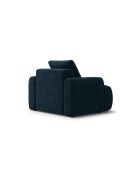 Fauteuil en velours Kimi 1 Place pétrole profond - 95x85x84 cm