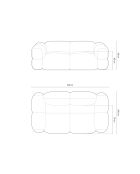 Canapé Loretto 3 Places beige - 210x100x68 cm