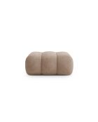 Pouf velours Koge 1 Place beige foncé - 95x95x40 cm