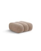 Pouf velours Koge 1 Place beige foncé - 95x95x40 cm