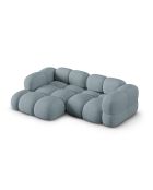 Loretto 3-Sitzer-Ecksofa, links, 250 x 147 x 68 cm, pastellblau