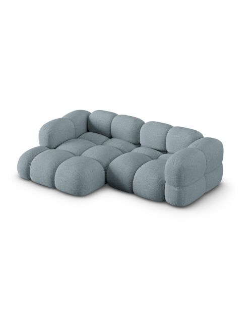 Loretto 3-Sitzer-Ecksofa, links, 250 x 147 x 68 cm, pastellblau