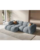 Loretto 3-Sitzer-Ecksofa, links, 250 x 147 x 68 cm, pastellblau