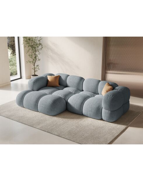Loretto 3-Sitzer-Ecksofa, links, 250 x 147 x 68 cm, pastellblau